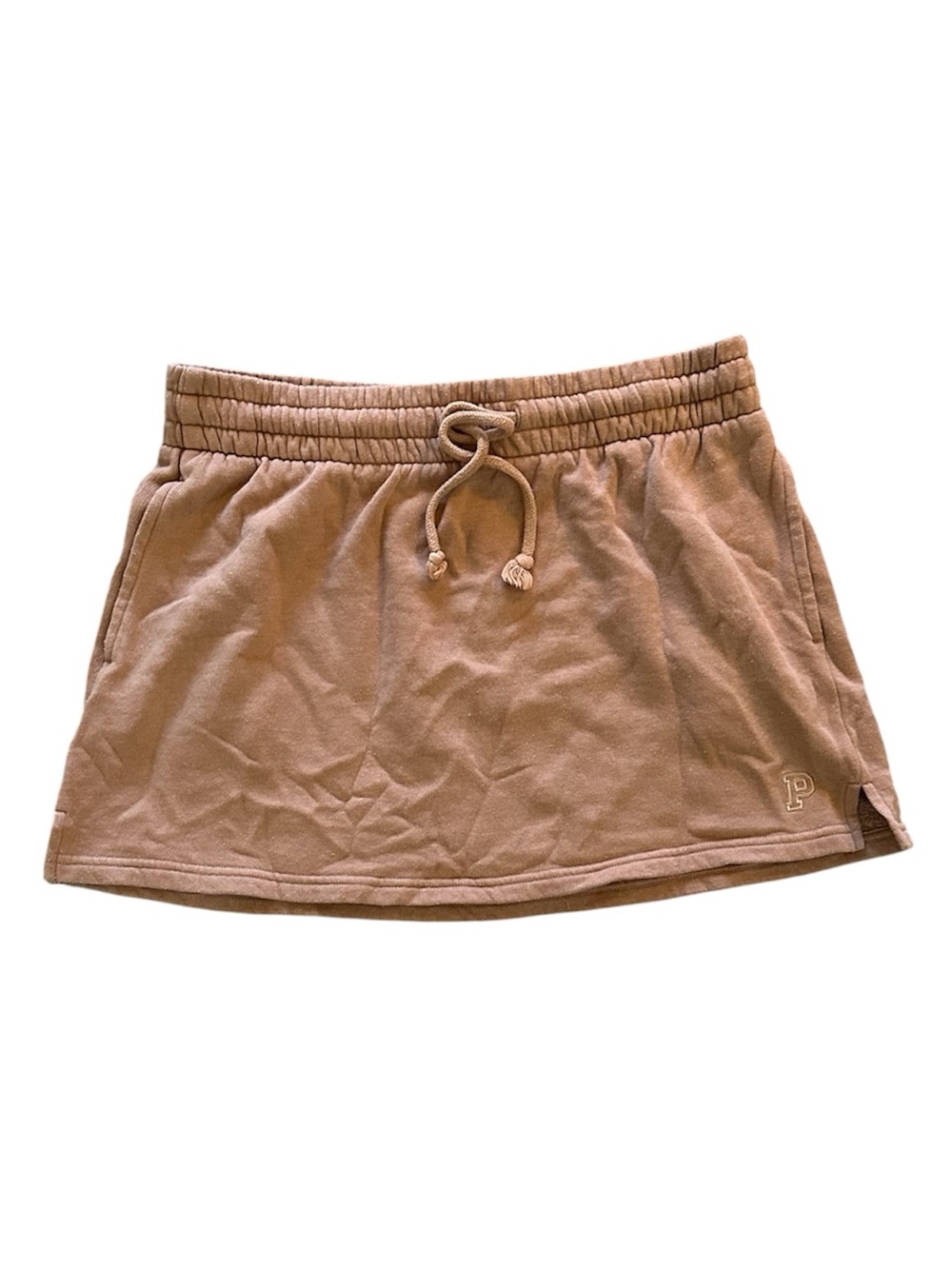 PINK Victoria's Secret Drawstring Mini Skirt - Tan